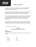 Curso de Francés-Lecciones 1 A 15