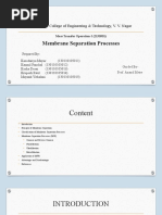 Membrane Separation Processes: G. H. Patel College of Engineering & Technology, V. V. Nagar