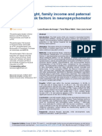 Low Birth Weight, Family Income and Paternal Absence As Risk Factors in Neuropsychomotor Development