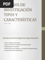 Diseños de Investigación Tipos y Características