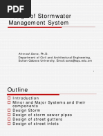 Design of Stormwater Management System: Ahmad Sana, PH.D