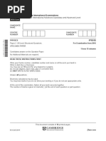 Cambridge International Advanced Subsidiary and Advanced Level