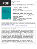 Agency and Power in Intercultural Communication Negotiating English in Translocal Spaces