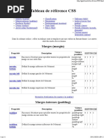 Tableau de Référence CSS