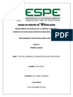 Tipos de Camaras de Combustión en Motores Diesel