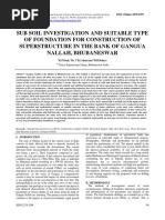 Sub Soil Investigation and Suitable Type of Foundation For Construction of Superstructure in The Bank of Gangua Nallah, Bhubaneswar