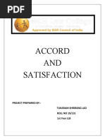 ACCORD & Satisfaction TORT