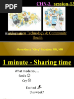 Information Technology & Community Health: Working Cont.