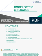 Thermoelectric Generator: Chandan Gauda REGD NO: 1701219010 Electronics and Tele-Communication Engineering