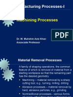 Manufacturing Processes I - Machining Processes