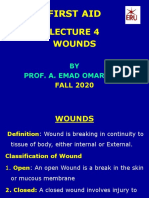 Lecture 4 First Aid WOUNDS