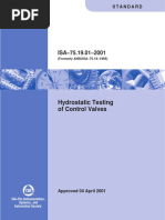 Hydrostatic Testing of Control Valves