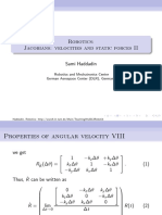 Robotics: Jacobians: Velocities and Static Forces II: Sami Haddadin