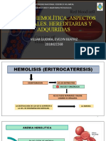 Anemia Hemolítica, Aspectos Generales