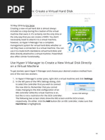 Hyper-V How To Create A Virtual Hard Disk