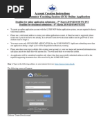 Account Creation Instructions LUMS NOP Summer Coaching Session (SCS) Online Application