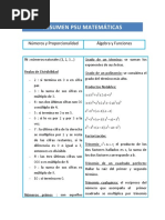 Resumen Psu Matemáticas Completo Tamaño Carta