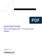 Oracle Time & Labor Timecard Approvals - Overview and Setups