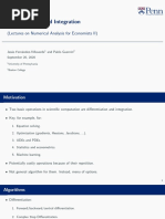 Differentiation and Integration: (Lectures On Numerical Analysis For Economists II)