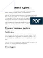 Types of Personal Hygiene