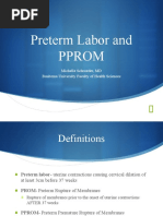 Preterm Labor and Pprom: Michelle Schroeder, MD Busitema University Faculty of Health Sciences