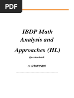 IB Math Analysis and Approaches HL Question Booklet