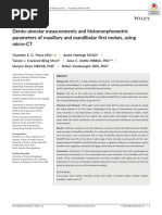 Dento Alveolar Measurements and Histomorphometric Parameters of Maxillary and Mandibular First Molars, Using Micro CT