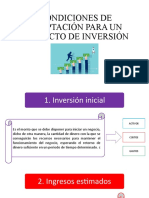 Condiciones de Aceptación para Un Proyecto de Inversión