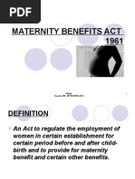 Maternity Benefits Act 1961