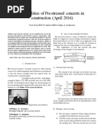 Possibilities of Pre-Stressed Concrete in Construction (April 2016)