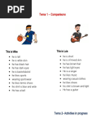 Tema 1 - Comparisons: Tema 2-Activities in Progress