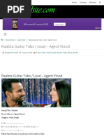 Raabta Guitar Tabs - Lead - Agent Vinod - Msworldsite