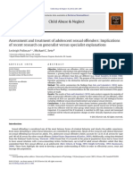 Assessment and Treatment of Adolescent Sexual Offenders Implications of Recent Research On Generalist Versus Specialist Explanations PDF