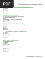 International Relations MCQs - South Asia MCQs Solved PDF