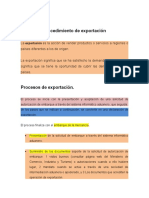 Procedimiento de Exportacion y Importacion Exposion