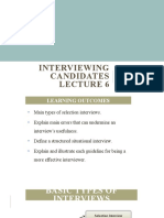 Interviewing Candidates: MGT 351 Uhm