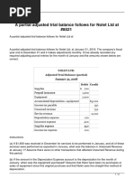 A Partial Adjusted Trial Balance Follows For Nolet LTD at