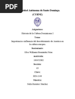 Historia de La Cultura Dominicana Tarea 2