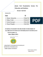 Web Based Graduate Exit Examination System For Ethiopian Higher Education and Institutes