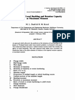 Prediction of Local Buckling and Rotation Capacity at Maximum Moment