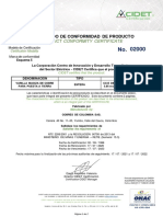 Certificado Varilla Puesta A Tierra PDF