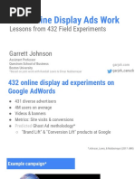 How Online Display Ads Work: Lessons From 432 Field Experiments