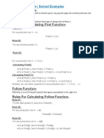 First and Follow-First Function - Rules For Calculating First Function