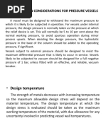 General Design Considerations For Pressure Vessels