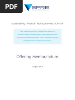 Offering Memorandum: Sustainability Finance Real Economies SICAV-SIF