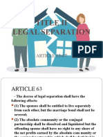 Title Ii Legal Separation: ARTICLE 63-67