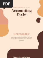 Accounting Cycle: Merchandising Business