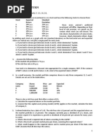 Risk and Return: 1. Chapter 11 (Textbook) : 7, 13, 14, 24