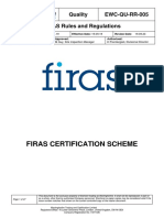 Firas Certification Scheme: Quality EWC-QU-RR-005 FIRAS Rules and Regulations