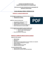 Temario Diploma de Obras Hidraulicas